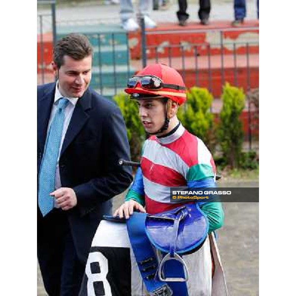 Cristian Demuro on So Many Shots wins the Premio Nannoccia Rome - Capannelle racecourse,9th march 2014 ph.Domenico Savi/Grasso