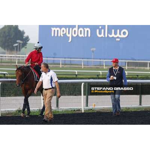 Morning track works - Ed Dunlop and Joshua Tree Dubai - Meydan racecourse,27th march 2014 ph.Stefano Grasso