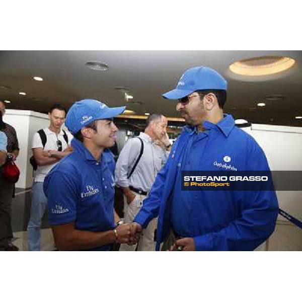 breakfast with the stars - Michael Barzalona and Saeed Bin Suroor Dubai - Meydan racecourse,27th march 2014 ph.Stefano Grasso