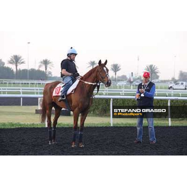 Morning track works - Ed Dunlop picturing Red Cadeaux Dubai - Meydan racecourse,27th march 2014 ph.Stefano Grasso