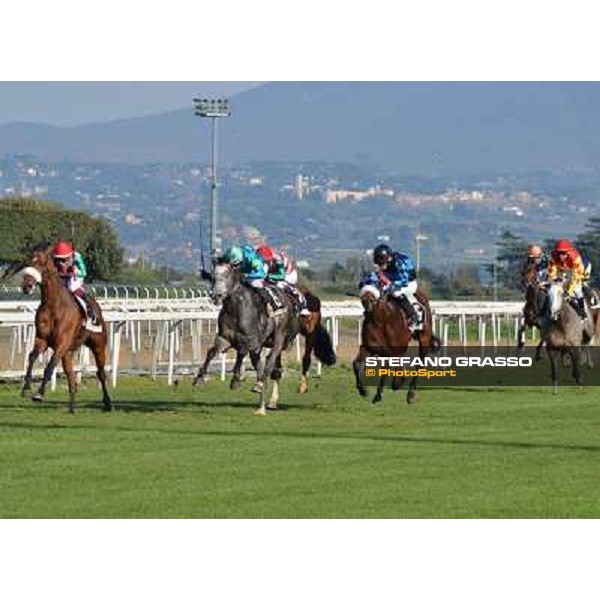 Umberto Rispoli on Bertinoro wins the Premio San Giuseppe Rome, Capannelle racecourse,30th march 2014 ph.Daniele Incollu/Grasso