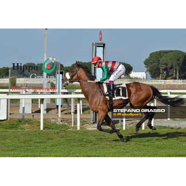 Umberto Rispoli on Bertinoro wins the Premio San Giuseppe Rome, Capannelle racecourse,30th march 2014 ph.Daniele Incollu/Grasso