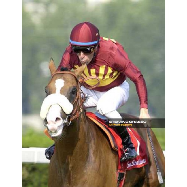Endo Botti on Electrocutionist wins The Gran Premio Milano Milano, San Siro 19th june 2005 ph. Stefano Grasso