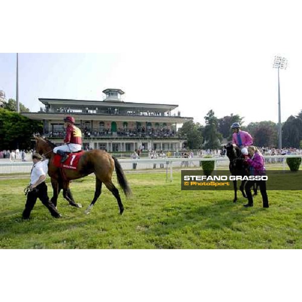 parading for Endo Botti on Electrocutionist and William Mongil on Senex Milano, San Siro 19th june 2005 ph. Stefano Grasso