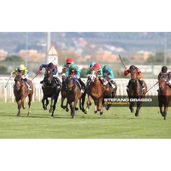Pasquale Borrelli on Mr Gotham wins the Premio Circo Massimo Roma - Capannelle racecourse,6th april 2014 ph.Stefano Grasso