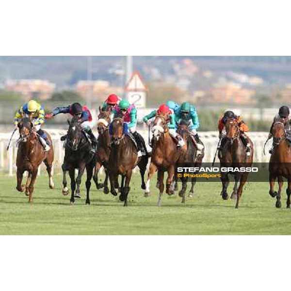 Pasquale Borrelli on Mr Gotham wins the Premio Circo Massimo Roma - Capannelle racecourse,6th april 2014 ph.Stefano Grasso