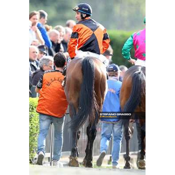 Pasquale Borrelli on Mr Gotham wins the Premio Circo Massimo Roma - Capannelle racecourse,6th april 2014 ph.Stefano Grasso