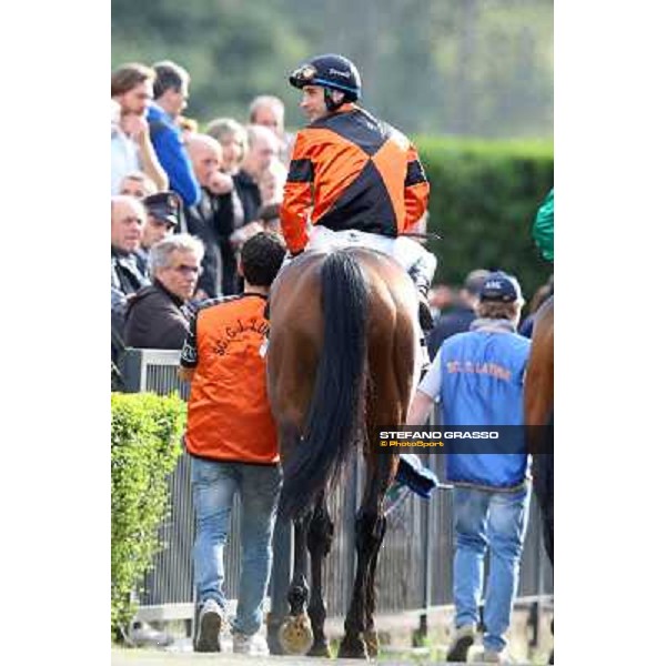 Pasquale Borrelli on Mr Gotham wins the Premio Circo Massimo Roma - Capannelle racecourse,6th april 2014 ph.Stefano Grasso