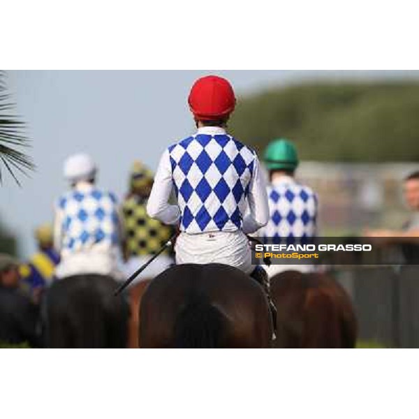 Germano Marcelli on Appoint wins the Premio Capo bon Roma - Capannelle racecourse,4th april 2014 ph.Domenico Savi/Grasso