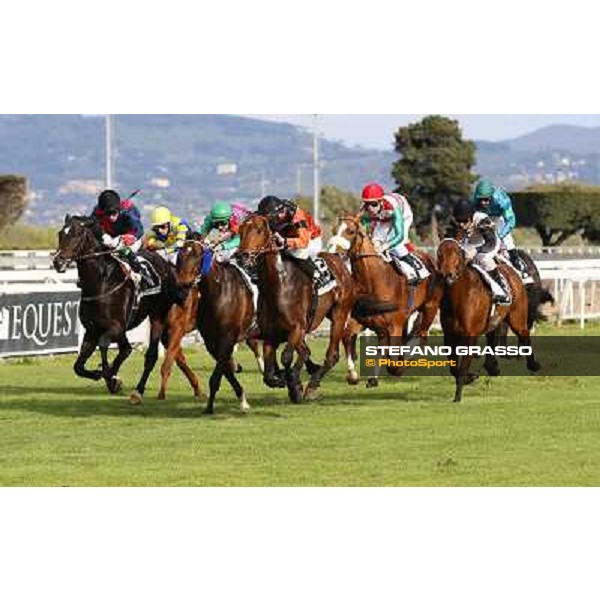 Pasquale Borrelli on Mr Gotham wins the Premio Circo Massimo Roma - Capannelle racecourse,6th april 2014 ph.Domenico Savi/Grasso