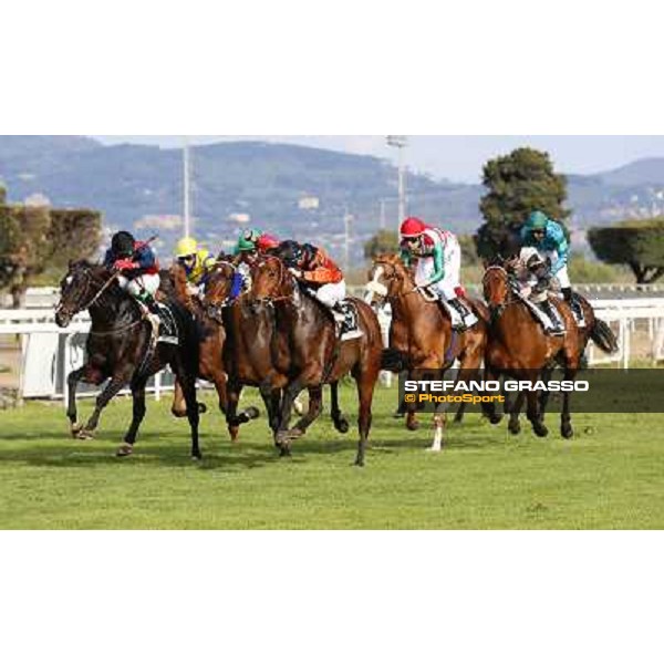 Pasquale Borrelli on Mr Gotham wins the Premio Circo Massimo Roma - Capannelle racecourse,6th april 2014 ph.Domenico Savi/Grasso