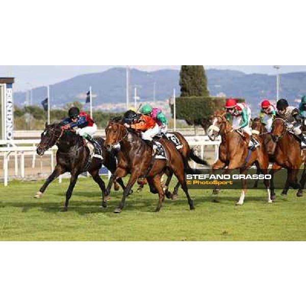 Pasquale Borrelli on Mr Gotham wins the Premio Circo Massimo Roma - Capannelle racecourse,6th april 2014 ph.Domenico Savi/Grasso