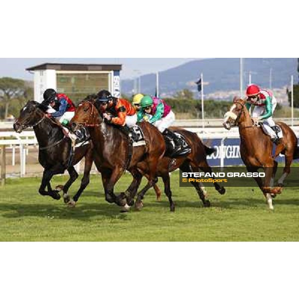 Pasquale Borrelli on Mr Gotham wins the Premio Circo Massimo Roma - Capannelle racecourse,6th april 2014 ph.Domenico Savi/Grasso