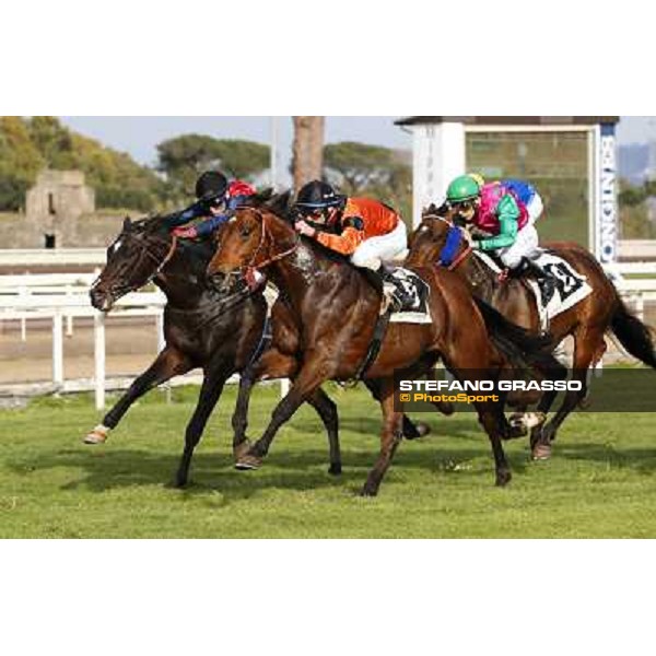 Pasquale Borrelli on Mr Gotham wins the Premio Circo Massimo Roma - Capannelle racecourse,6th april 2014 ph.Domenico Savi/Grasso