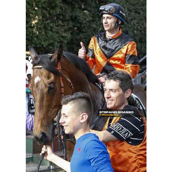 Pasquale Borrelli on Mr Gotham after winning the Premio Circo Massimo Roma - Capannelle racecourse,6th april 2014 ph.Domenico Savi/Grasso