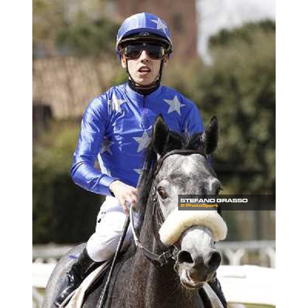 Cristian Demuro on Freedom Holder wins the Premio Daumier - Mem.Marco Rinaldi Roma - Capannelle racecourse,6th april 2014 ph.Domenico Savi/Grasso