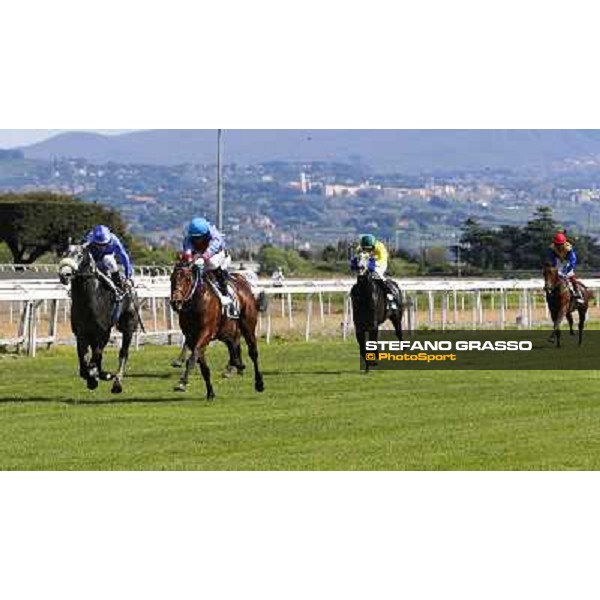 Cristian Demuro on Freedom Holder wins the Premio Daumier - Mem.Marco Rinaldi Roma - Capannelle racecourse,6th april 2014 ph.Domenico Savi/Grasso