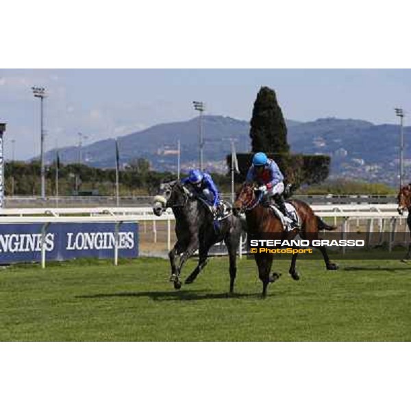 Cristian Demuro on Freedom Holder wins the Premio Daumier - Mem.Marco Rinaldi Roma - Capannelle racecourse,6th april 2014 ph.Domenico Savi/Grasso