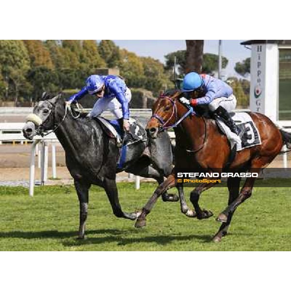 Cristian Demuro on Freedom Holder wins the Premio Daumier - Mem.Marco Rinaldi Roma - Capannelle racecourse,6th april 2014 ph.Domenico Savi/Grasso