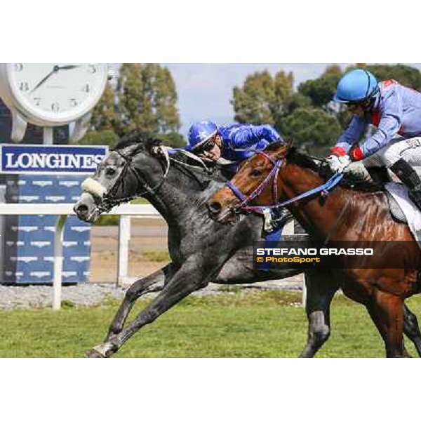 Cristian Demuro on Freedom Holder wins the Premio Daumier - Mem.Marco Rinaldi Roma - Capannelle racecourse,6th april 2014 ph.Domenico Savi/Grasso