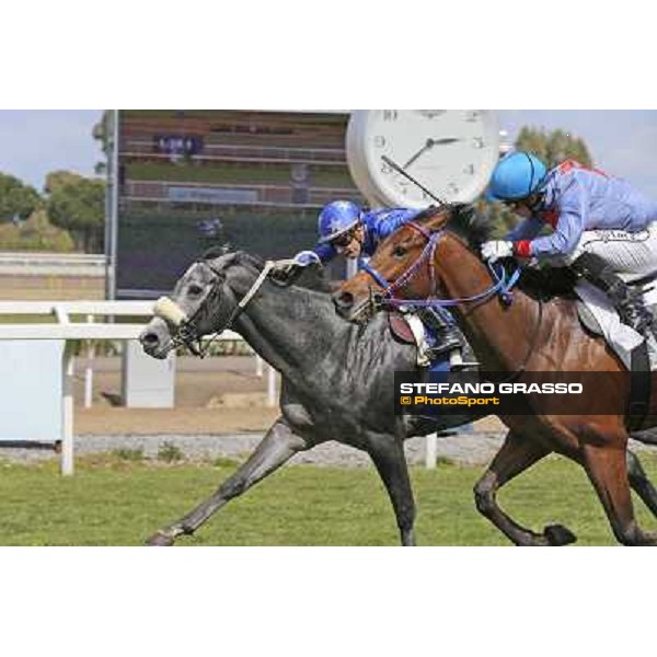 Cristian Demuro on Freedom Holder wins the Premio Daumier - Mem.Marco Rinaldi Roma - Capannelle racecourse,6th april 2014 ph.Domenico Savi/Grasso