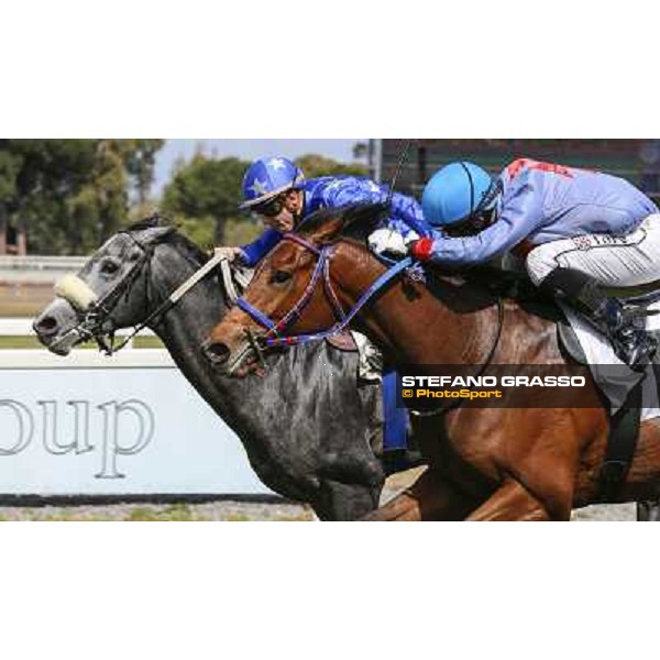 Cristian Demuro on Freedom Holder wins the Premio Daumier - Mem.Marco Rinaldi Roma - Capannelle racecourse,6th april 2014 ph.Domenico Savi/Grasso