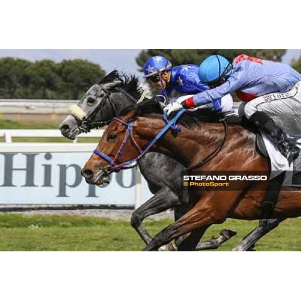 Cristian Demuro on Freedom Holder wins the Premio Daumier - Mem.Marco Rinaldi Roma - Capannelle racecourse,6th april 2014 ph.Domenico Savi/Grasso