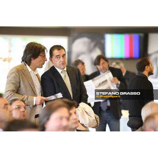 The press conference for the opening of the new trot racetrack - Enrico Tuci Rome, Capannelle racecourse 9th april 2014 ph.Stefano Grasso