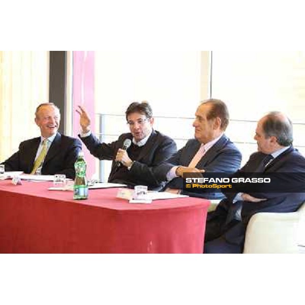 The press conference for the opening of the new trot racetrack - avv.Luca Pancalli Rome, Capannelle racecourse 9th april 2014 ph.Stefano Grasso