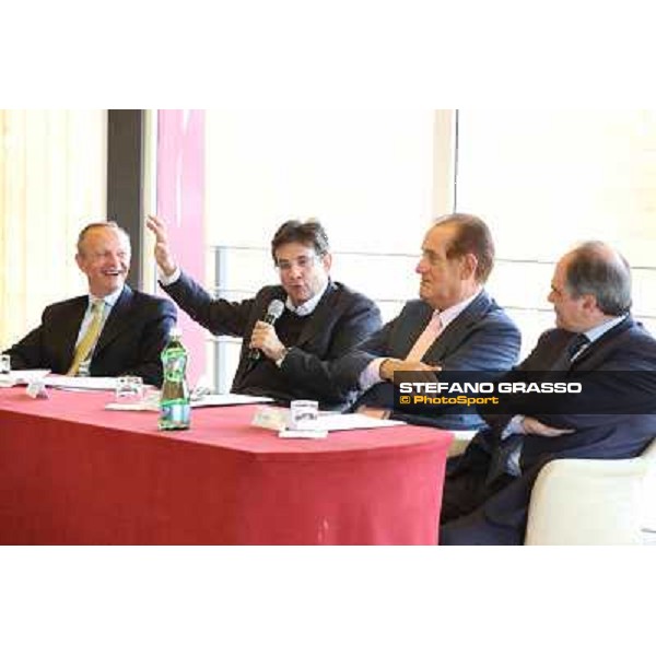 The press conference for the opening of the new trot racetrack - avv.Luca Pancalli Rome, Capannelle racecourse 9th april 2014 ph.Stefano Grasso