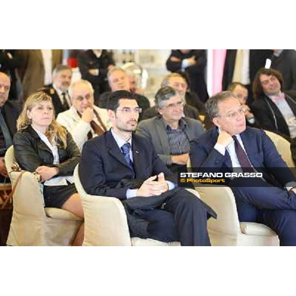 The press conference for the opening of the new trot racetrack Rome, Capannelle racecourse 9th april 2014 ph.Stefano Grasso