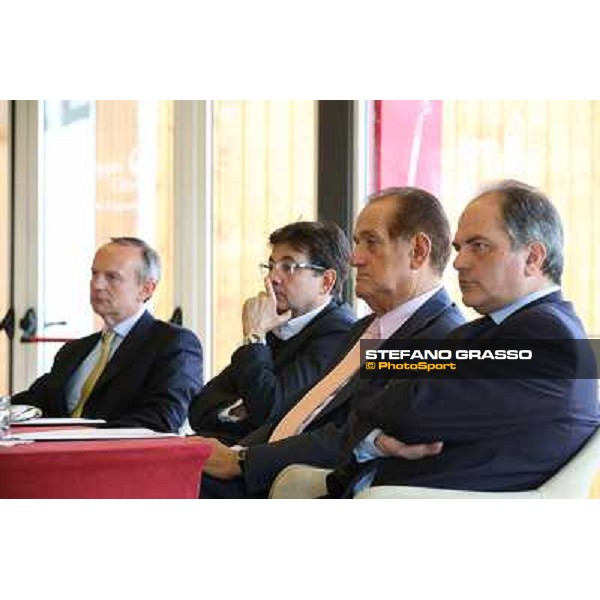 The press conference for the opening of the new trot racetrack Rome, Capannelle racecourse 9th april 2014 ph.Stefano Grasso