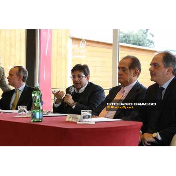 The press conference for the opening of the new trot racetrack - avv.Luca Pancalli Rome, Capannelle racecourse 9th april 2014 ph.Stefano Grasso