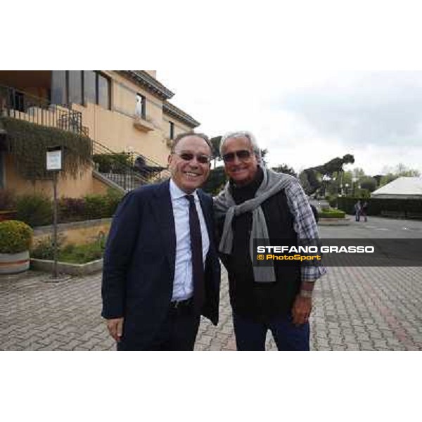 The press conference for the opening of the new trot racetrack - Enrico Varriale and Salvio Cervone Rome, Capannelle racecourse 9th april 2014 ph.Stefano Grasso