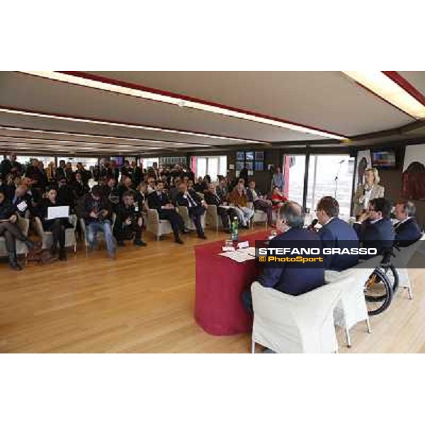 The press conference for the opening of the new trot racetrack Rome, Capannelle racecourse 9th april 2014 ph.Stefano Grasso
