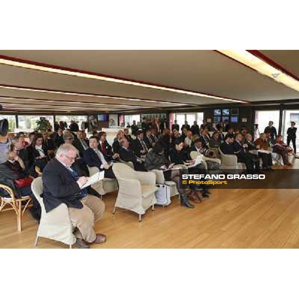 The press conference for the opening of the new trot racetrack Rome, Capannelle racecourse 9th april 2014 ph.Stefano Grasso