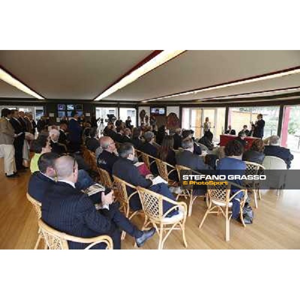The press conference for the opening of the new trot racetrack Rome, Capannelle racecourse 9th april 2014 ph.Stefano Grasso