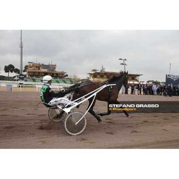 The press conference for the opening of the new trot racetrack - Enrico Bellei warming up Rome, Capannelle racecourse 9th april 2014 ph.Stefano Grasso