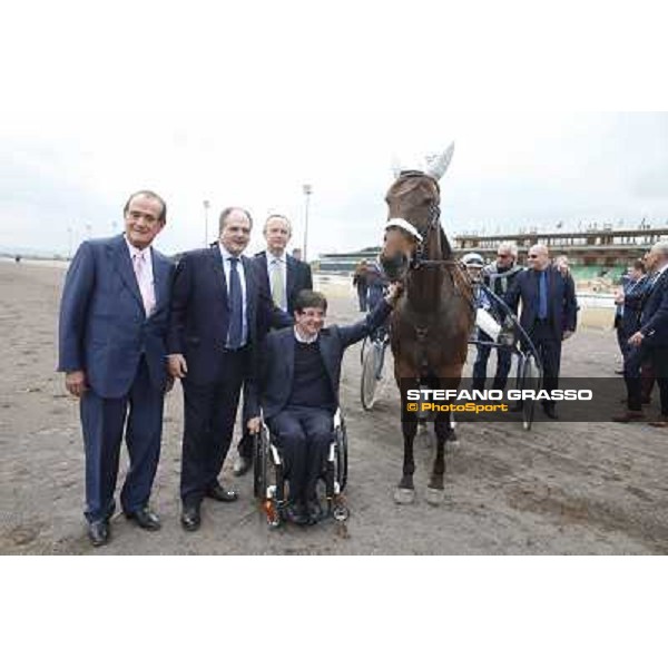 The press conference for the opening of the new trot racetrack Rome, Capannelle racecourse 9th april 2014 ph.Stefano Grasso