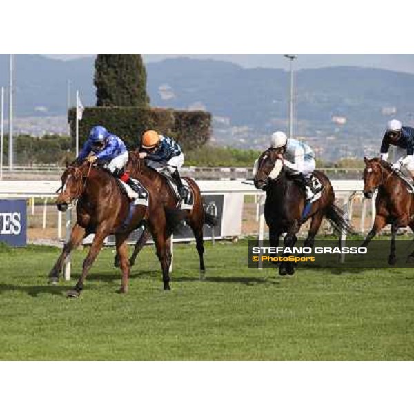 Dario Vargiu on Regarde Moi wins the Premio Natale di Roma - 2nd is Gabriele Bietolini on Saint Bernard Rome, Capannelle racecourse 13th april 2014 ph.Stefano Grasso