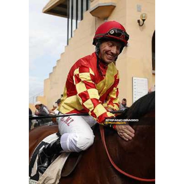 Carlo Fiocchi on Clorofilla wins the Premio Carlo Chiesa Rome, Capannelle racecourse 13th april 2014 ph.Stefano Grasso