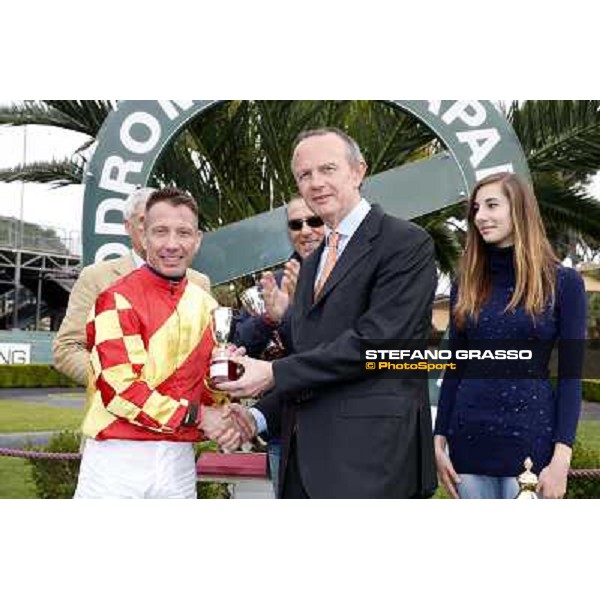 The prize giving ceremony of the Premio Carlo Chiesa Rome, Capannelle racecourse 13th april 2014 ph.Stefano Grasso