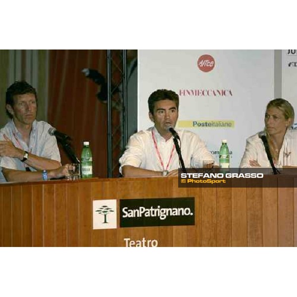 Andrea Muccioli with Antonella Testa and Ludger Beerbaum presents to the press the European Championship and of San Patrignano San Patrignano, 21st july 2005 ph. Stefano Grasso