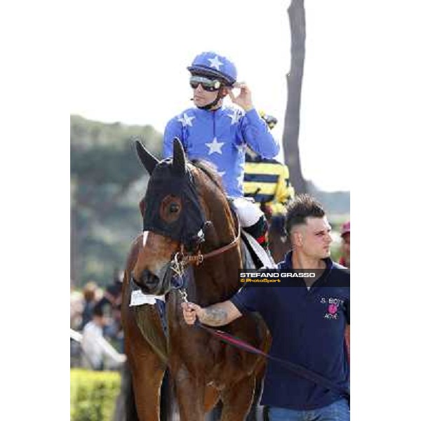 Dario Vargiu on Regarde Moi Rome, Capannelle racecourse 13th april 2014 ph.Stefano Grasso