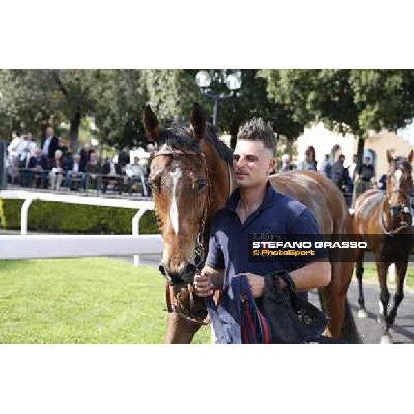 Regarde Moi and his groom winners of the Premio Natale di Roma Rome, Capannelle racecourse 13th april 2014 ph.Stefano Grasso