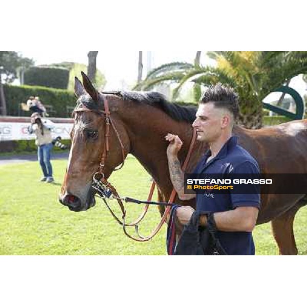 Regarde Moi and his groom winners of the Premio Natale di Roma Rome, Capannelle racecourse 13th april 2014 ph.Stefano Grasso