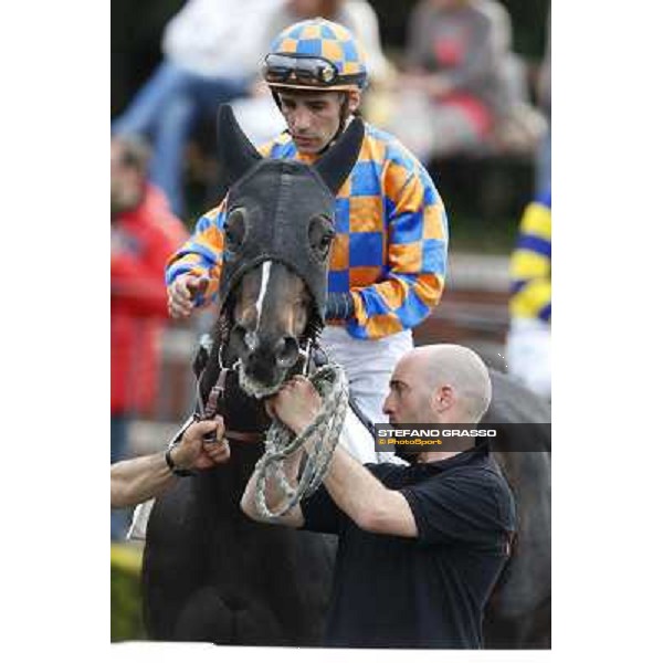 Dari Vargiu on Omaticaya Rome, Capannelle racecourse 13th april 2014 ph.Stefano Grasso