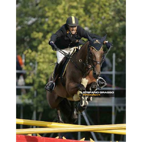 Juan Carlos Garcia on the last jump with Loro Piana Albin III Fei European Championship - Prize Drugs Off San Patrignano, 21st july 2005 ph. Stefano Grasso