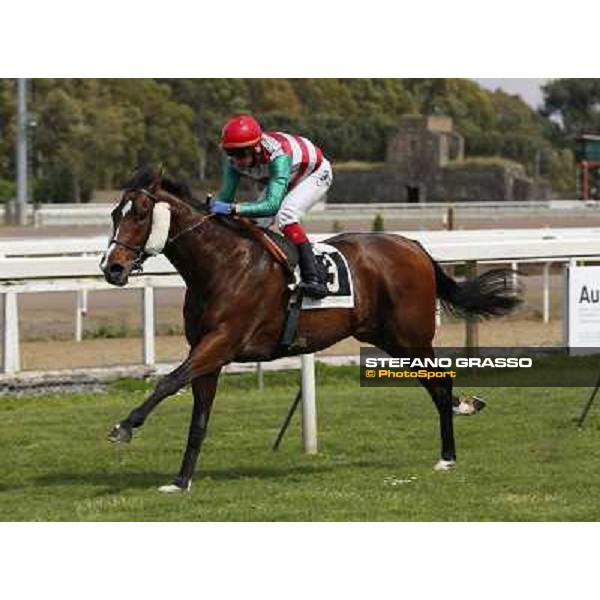 Carlo Fiocchi on Fantastic Horse wins the Premio Godetia Rome, Capannelle racecourse 13th april 2014 ph.Domenico Savi/Grasso