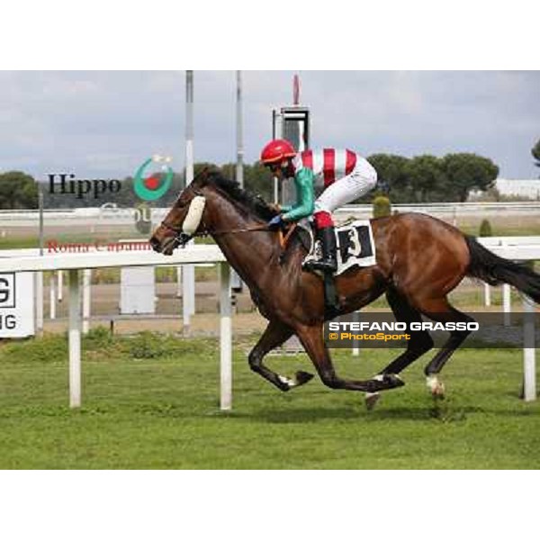 Carlo Fiocchi on Fantastic Horse wins the Premio Godetia Rome, Capannelle racecourse 13th april 2014 ph.Domenico Savi/Grasso